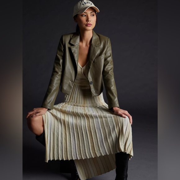 AVEC LES FILLES CROPPED FAUX LEATHER JACKET - Picture 2 of 9